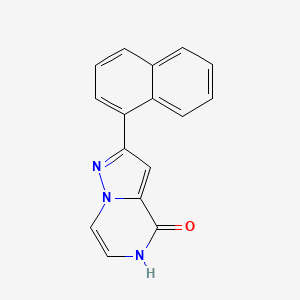molecular formula C16H11N3O B1463725 2-(naphthalen-1-yl)pyrazolo[1,5-a]pyrazin-4(5H)-one CAS No. 1255783-84-6