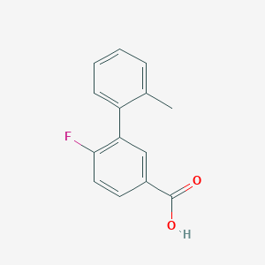 molecular formula C14H11FO2 B1463727 4-氟-3-(2-甲基苯基)苯甲酸 CAS No. 1261952-70-8