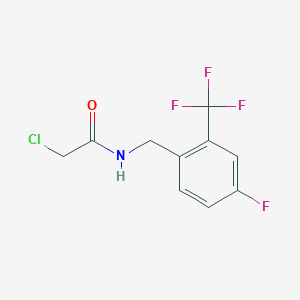 B1463730 2-chloro-N-{[4-fluoro-2-(trifluoromethyl)phenyl]methyl}acetamide CAS No. 1311314-95-0