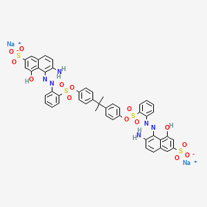 5,5'-(1-Methylethylidene)bis(4,1-phenyleneoxysulphonyl-2,1-phenyleneazo)bis6-amino-4-hydroxynaphthalene-2-sulphonate (sodium salt)