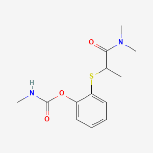 molecular formula C13H18N2O3S B14637426 N,N-Dimethyl-2-((2-(((methylamino)carbonyl)oxy)phenyl)thio)propanamide CAS No. 52174-09-1