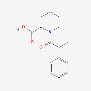 molecular formula C15H19NO3 B1463749 1-(2-Phenylpropanoyl)piperidine-2-carboxylic acid CAS No. 1285202-15-4