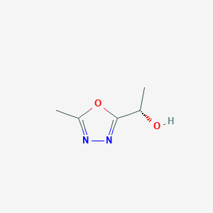 molecular formula C5H8N2O2 B1463767 (1S)-1-(5-methyl-1,3,4-oxadiazol-2-yl)ethan-1-ol CAS No. 1306728-50-6