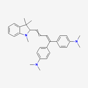 Benzenamine, 4,4'-(4-(2,3-dihydro-1,3,3-trimethyl-1H-indol-2-yl)-1,3-butadienylidene)bis(N,N-dimethyl-