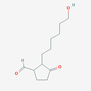 2-(6-Hydroxyhexyl)-3-oxocyclopentane-1-carbaldehyde