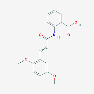 2-{[3-(2,5-Dimethoxyphenyl)acryloyl]amino}benzoic acid