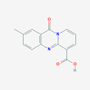 molecular formula C14H10N2O3 B1463774 2-methyl-11-oxo-11H-pyrido[2,1-b]quinazoline-6-carboxylic acid CAS No. 1111000-64-6