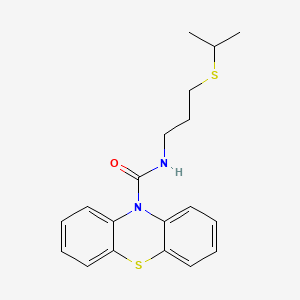 10H-Phenothiazine-10-carboxamide, N-(3-((1-methylethyl)thio)propyl)-