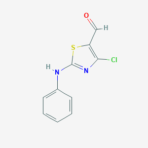 molecular formula C10H7ClN2OS B146378 4-氯-2-(苯胺基)噻唑-5-甲醛 CAS No. 126193-27-9