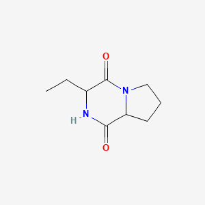 molecular formula C9H14N2O2 B1463785 3-乙基六氢吡咯并[1,2-a]嘧啶-1,4-二酮 CAS No. 1512702-63-4