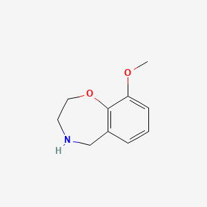 molecular formula C10H13NO2 B1463787 9-甲氧基-2,3,4,5-四氢苯并[f][1,4]恶杂环戊烯 CAS No. 1083273-82-8