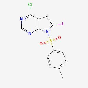 molecular formula C13H9ClIN3O2S B1463790 4-Chloro-6-iodo-7-tosyl-7H-pyrrolo[2,3-d]pyrimidine CAS No. 479633-70-0