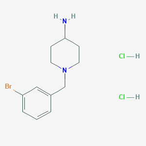 molecular formula C12H19BrCl2N2 B1463791 1-(3-Bromobenzyl)piperidin-4-amine dihydrochloride CAS No. 1286263-45-3