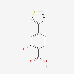 molecular formula C11H7FO2S B1463798 2-氟-4-(噻吩-3-基)苯甲酸 CAS No. 1261942-56-6