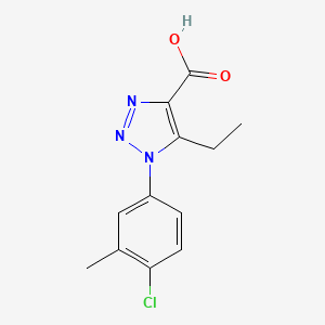 molecular formula C12H12ClN3O2 B1463808 1-(4-chloro-3-methylphenyl)-5-ethyl-1H-1,2,3-triazole-4-carboxylic acid CAS No. 1326844-91-0