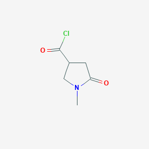 molecular formula C6H8ClNO2 B1463812 1-甲基-5-氧代吡咯烷-3-羰基氯 CAS No. 1291486-24-2