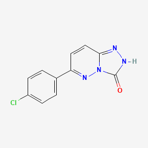 molecular formula C11H7ClN4O B1463813 6-(4-氯苯基)[1,2,4]三唑并[4,3-b]哒嗪-3(2H)-酮 CAS No. 1239753-94-6