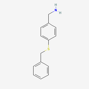 Benzenemethanamine, 4-[(phenylmethyl)thio]-