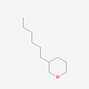 2H-Pyran, 3-hexyltetrahydro-