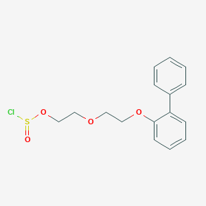 molecular formula C16H17ClO4S B14638238 2-{2-[([1,1'-Biphenyl]-2-yl)oxy]ethoxy}ethyl sulfurochloridoite CAS No. 56855-80-2