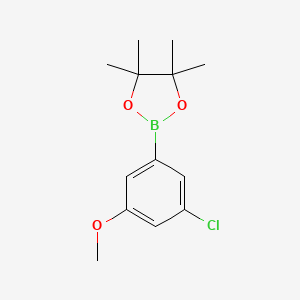 molecular formula C13H18BClO3 B1463829 2-(3-Chloro-5-methoxyphenyl)-4,4,5,5-tetramethyl-1,3,2-dioxaborolane CAS No. 929626-16-4