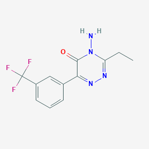 4-Amino-3-ethyl-6-[3-(trifluoromethyl)phenyl]-1,2,4-triazin-5(4H)-one