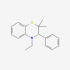 molecular formula C18H21NS B14638361 4-Ethyl-2,2-dimethyl-3-phenyl-3,4-dihydro-2H-1,4-benzothiazine CAS No. 56553-67-4