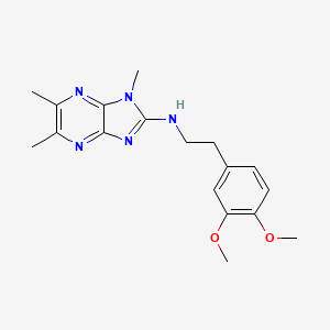 Phenethylamine, 3,4-dimethoxy-N-(1,5,6-trimethyl-1H-imidazo(4,5-b)pyrazin-2-yl)-