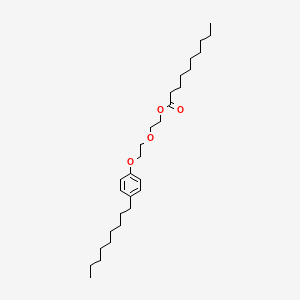 molecular formula C29H50O4 B14638417 Decanoic acid, 2-(2-(nonylphenoxy)ethoxy)ethyl ester CAS No. 52368-50-0