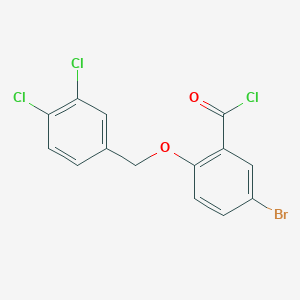 molecular formula C14H8BrCl3O2 B1463842 5-溴-2-[(3,4-二氯苯甲基)氧基]苯甲酰氯 CAS No. 1160251-33-1