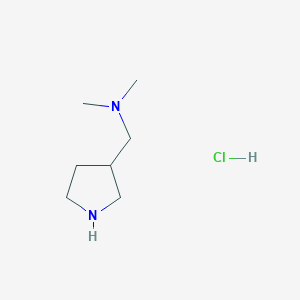 molecular formula C7H17ClN2 B1463847 N,N-二甲基-1-(吡咯烷-3-基)甲胺盐酸盐 CAS No. 1443980-26-4