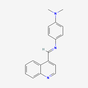 N,N-Dimethyl-4-{(E)-[(quinolin-4-yl)methylidene]amino}aniline