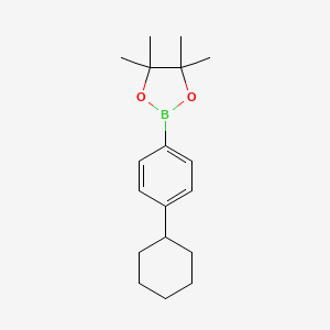molecular formula C18H27BO2 B1463853 2-(4-环己基苯基)-4,4,5,5-四甲基-1,3,2-二氧杂硼环丁烷 CAS No. 820223-94-7