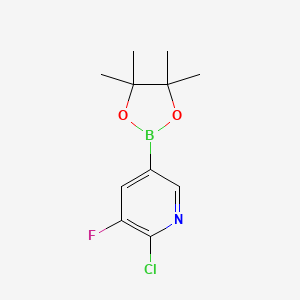 molecular formula C11H14BClFNO2 B1463858 2-Chloro-3-fluoro-5-(4,4,5,5-tetramethyl-1,3,2-dioxaborolan-2-yl)pyridine CAS No. 1073312-28-3