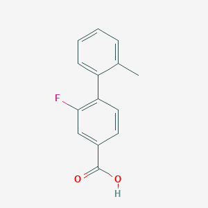 molecular formula C14H11FO2 B1463861 3-Fluoro-4-(2-methylphenyl)benzoic acid CAS No. 874133-65-0