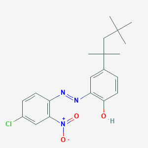 6-[2-(4-Chloro-2-nitrophenyl)hydrazinylidene]-4-(2,4,4-trimethylpentan-2-yl)cyclohexa-2,4-dien-1-one