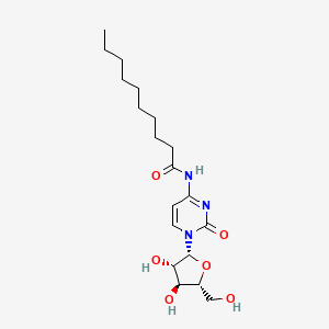 N-[1-[(2R,3S,4S,5R)-3,4-dihydroxy-5-(hydroxymethyl)oxolan-2-yl]-2-oxopyrimidin-4-yl]decanamide