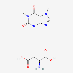 (2S)-2-aminobutanedioic acid;1,3,7-trimethylpurine-2,6-dione