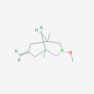 molecular formula C12H21BO B14638769 3-Methoxy-1,5-dimethyl-7-methylidene-3-borabicyclo[3.3.1]nonane CAS No. 55967-63-0