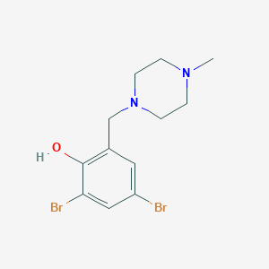 2,4-Dibromo-6-[(4-methylpiperazin-1-yl)methyl]phenol