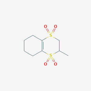 2-Methyl-2,3,5,6,7,8-hexahydro-1lambda~6~,4lambda~6~-benzodithiine-1,1,4,4-tetrone