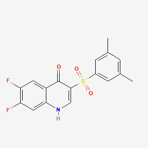 molecular formula C17H13F2NO3S B1463881 3-(3,5-二甲苯磺酰基)-6,7-二氟-1,4-二氢喹啉-4-酮 CAS No. 1325305-11-0