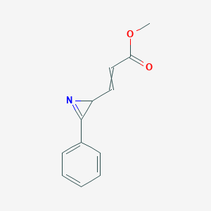 molecular formula C12H11NO2 B14638818 Methyl 3-(3-phenyl-2H-aziren-2-yl)prop-2-enoate CAS No. 52179-64-3