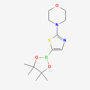 molecular formula C13H21BN2O3S B1463882 4-(5-(4,4,5,5-Tetramethyl-1,3,2-dioxaborolan-2-YL)thiazol-2-YL)morpholine CAS No. 1402172-49-9