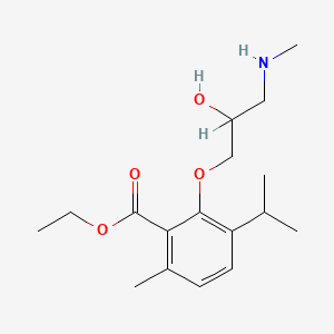 Ethyl 3-(2-hydroxy-3-(methylamino)propoxy)-p-cymene-2-carboxylate