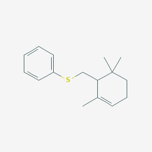 {[(2,6,6-Trimethylcyclohex-2-en-1-yl)methyl]sulfanyl}benzene