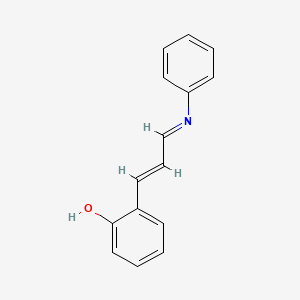 molecular formula C15H13NO B14638863 2-(3-(Phenylimino)-1-propenyl)phenol CAS No. 55135-91-6