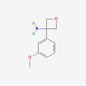 molecular formula C10H14ClNO2 B1463887 3-(3-甲氧基苯基)氧杂环戊烷-3-胺 CAS No. 1332920-67-8