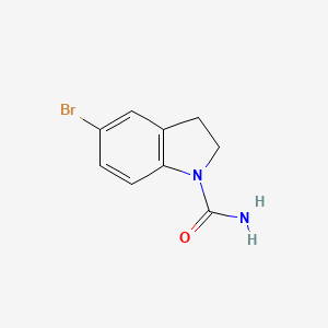 molecular formula C9H9BrN2O B14638928 5-Bromo-2,3-dihydro-1H-indole-1-carboxamide CAS No. 56632-28-1