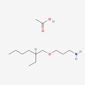 molecular formula C13H29NO3 B14638937 1-Propanamine, 3-((2-ethylhexyl)oxy)-, acetate CAS No. 51755-37-4